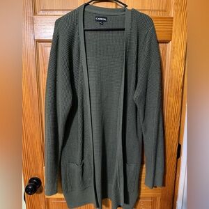 Carbon Women's Green Cardigan Sweater
